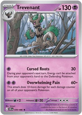 Trevenant (39) Rare Reverse Holofoil