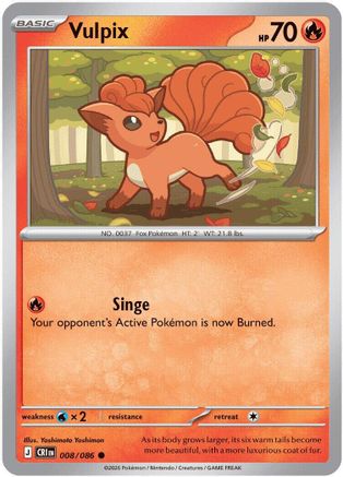 Vulpix (8) Common Reverse Holofoil