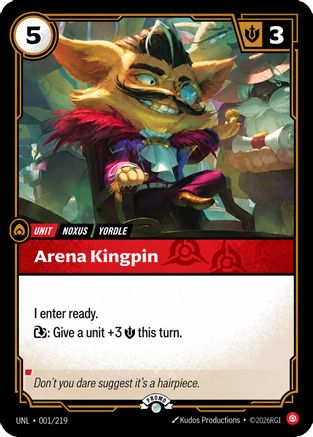 Arena Kingpin (001/219) - Riftbound Organized Play Promotional Cards Foil
