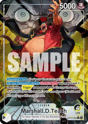 Marshall.D.Teach (080) (Alternate Art) (OP16-080) - The Time of Battle Foil (Cabinet-NM)