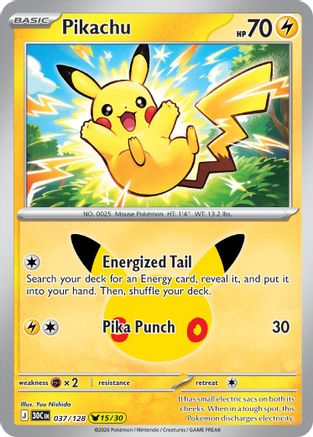 Pikachu - 037/128 (37) Pikachu Rare Holofoil