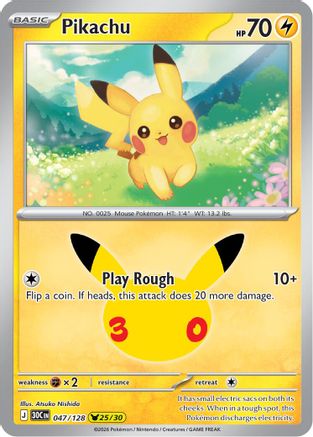 Pikachu - 047/128 (47) Pikachu Rare Holofoil