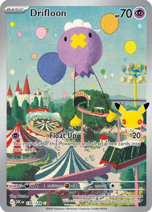 Drifloon - 136/128 (136) Illustration Rare Holofoil
