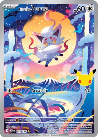 Hisuian Zorua - 145/128 (145) Illustration Rare Holofoil