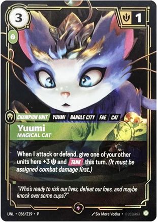 Yuumi, Magical Cat (056/219) - Riftbound Organized Play Promotional Cards Foil