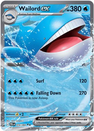 Wailord ex - 016/084 (16) Double Rare Holofoil