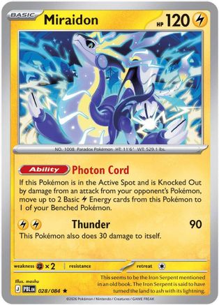 Miraidon (28) Rare Reverse Holofoil