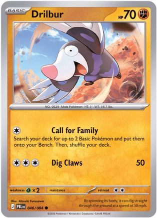 Drilbur (46) Common Reverse Holofoil