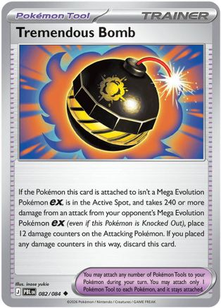 Tremendous Bomb - 082/084 (82) Uncommon Reverse Holofoil