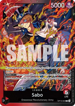 Sabo (OP13-004) (OP13-004) - Starter Deck 35: RED/BLACK Sabo Foil