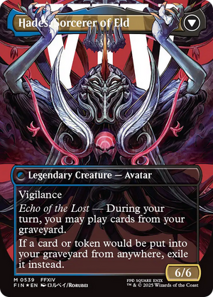 Emet-Selch, Unsundered // Hades, Sorcerer of Eld (FIN-539) - FINAL FANTASY (Borderless) Foil (Cabinet-NM)