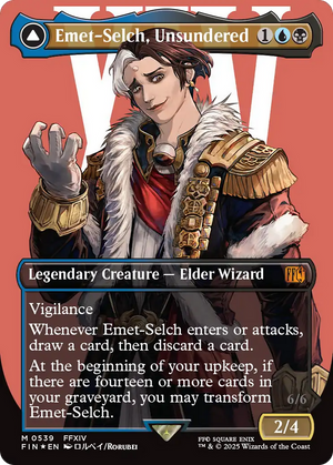 Emet-Selch, Unsundered // Hades, Sorcerer of Eld (FIN-539) - FINAL FANTASY (Borderless) Foil (Cabinet-NM)