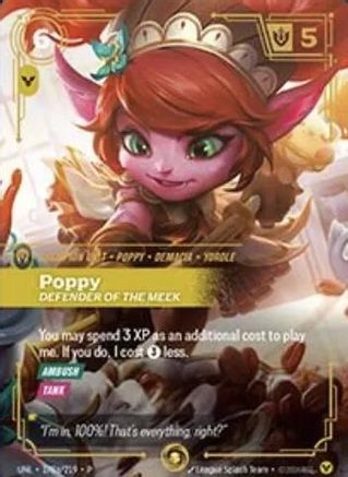 Poppy, Defender of the Meek (Alternate Art) (178a/219) - Riftbound Organized Play Promotional Cards Foil
