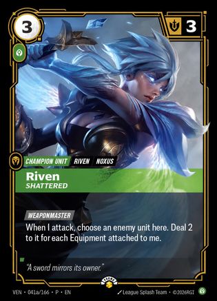 Riven, Shattered (041a/166) - Riftbound Promotional Cards Foil