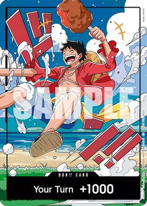 DON!! Card (World United) (Luffy) (Sealed) One Piece Promotion Cards Foil (Cabinet-NM)