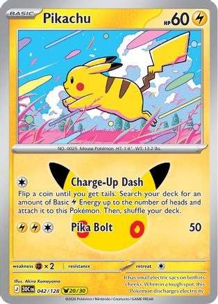 Pikachu - 042/128 (42) Pikachu Rare Holofoil