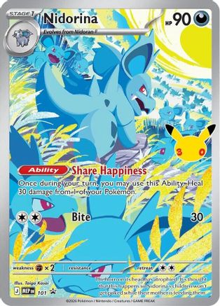 Nidorina - 101 (30th Celebration) (101) Promo Holofoil
