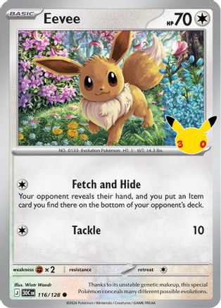 Eevee - 116/128 (116) Common Holofoil
