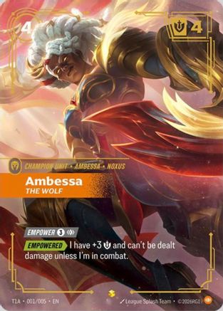 Ambessa, The Wolf (T1 Worlds Champion Player Bundle) (T1A 001/005) - T1 2025 Worlds Champion Bundles Foil