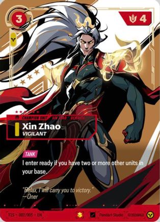 Xin Zhao, Vigilant (T1 Worlds Champion Signature Edition Bundle) (T1S 002/005) - T1 2025 Worlds Champion Bundles Foil