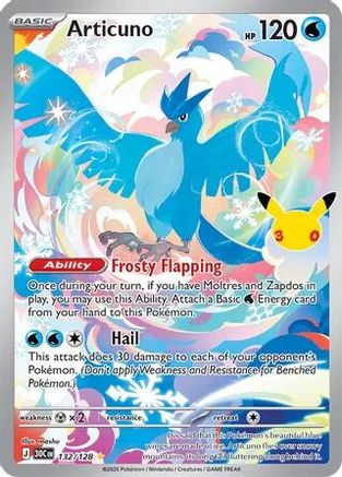 Articuno - 132/128 (132) Illustration Rare Holofoil