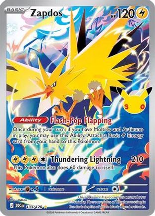 Zapdos - 133/128 (133) Illustration Rare Holofoil