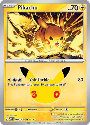 Pikachu - 024/128 (24) Pikachu Rare Holofoil