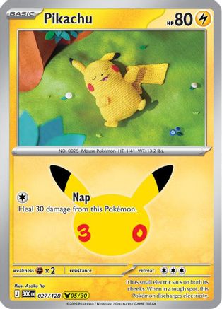 Pikachu - 027/128 (27) Pikachu Rare Holofoil