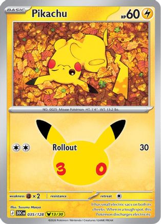 Pikachu - 035/128 (35) Pikachu Rare Holofoil