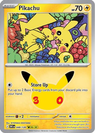 Pikachu - 048/128 (48) Pikachu Rare Holofoil