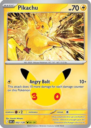 Pikachu - 052/128 (52) Pikachu Rare Holofoil