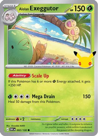 Alolan Exeggutor - 002/128 (2) Common Holofoil