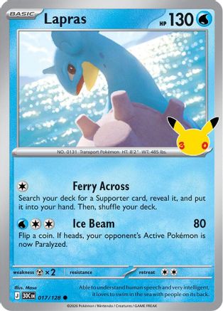 Lapras - 017/128 (17) Common Holofoil