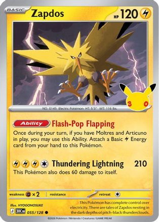 Zapdos - 055/128 (55) Common Holofoil