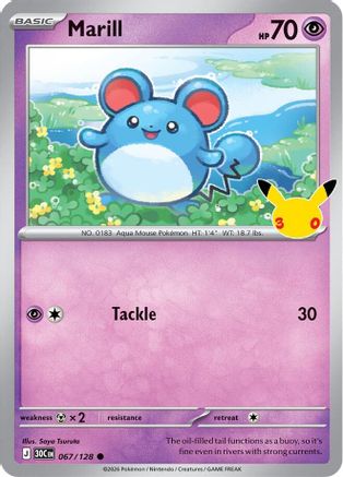 Marill (67) Common Holofoil