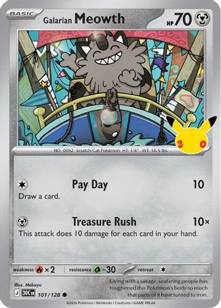 Galarian Meowth - 101/128 (101) Common Holofoil