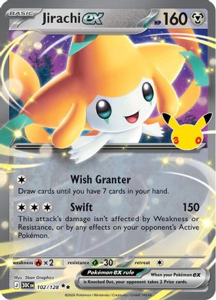 Jirachi ex - 102/128 (102) Double Rare Holofoil