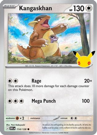 Kangaskhan (114) Common Holofoil