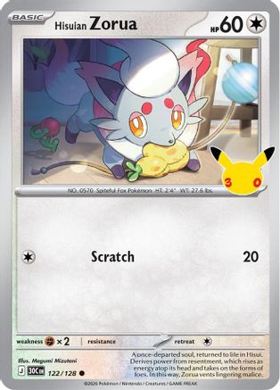 Hisuian Zorua - 122/128 (122) Common Holofoil
