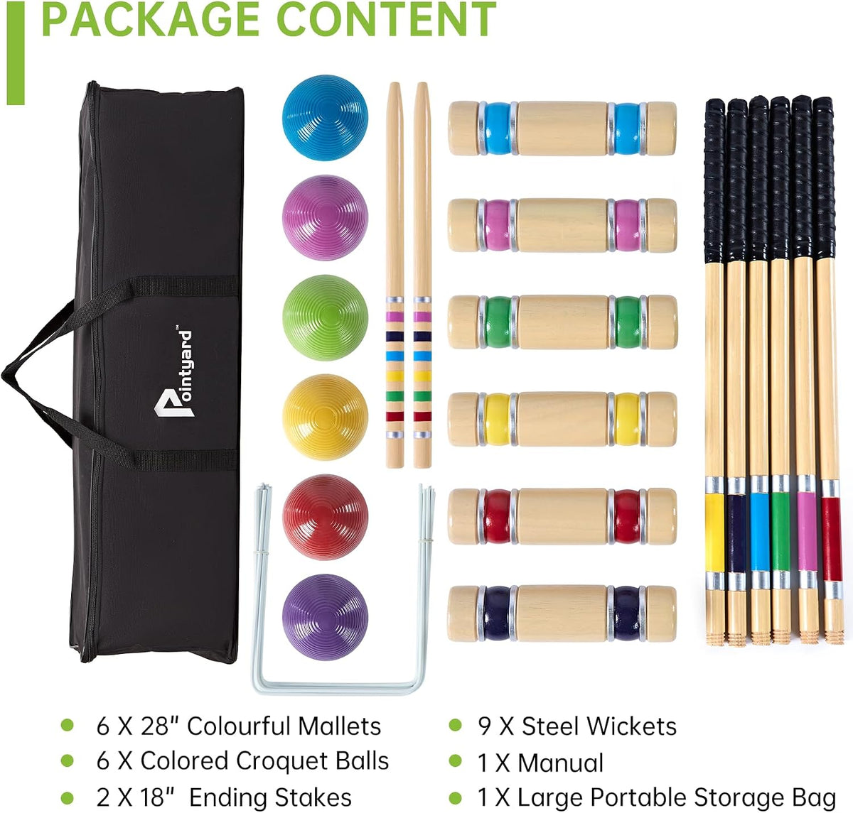 Pointyard Croquet Set