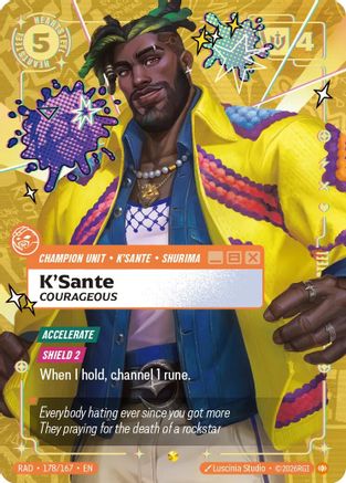 K'Sante, Courageous (Heartsteel Overnumbered) (178/167) - Radiance Foil