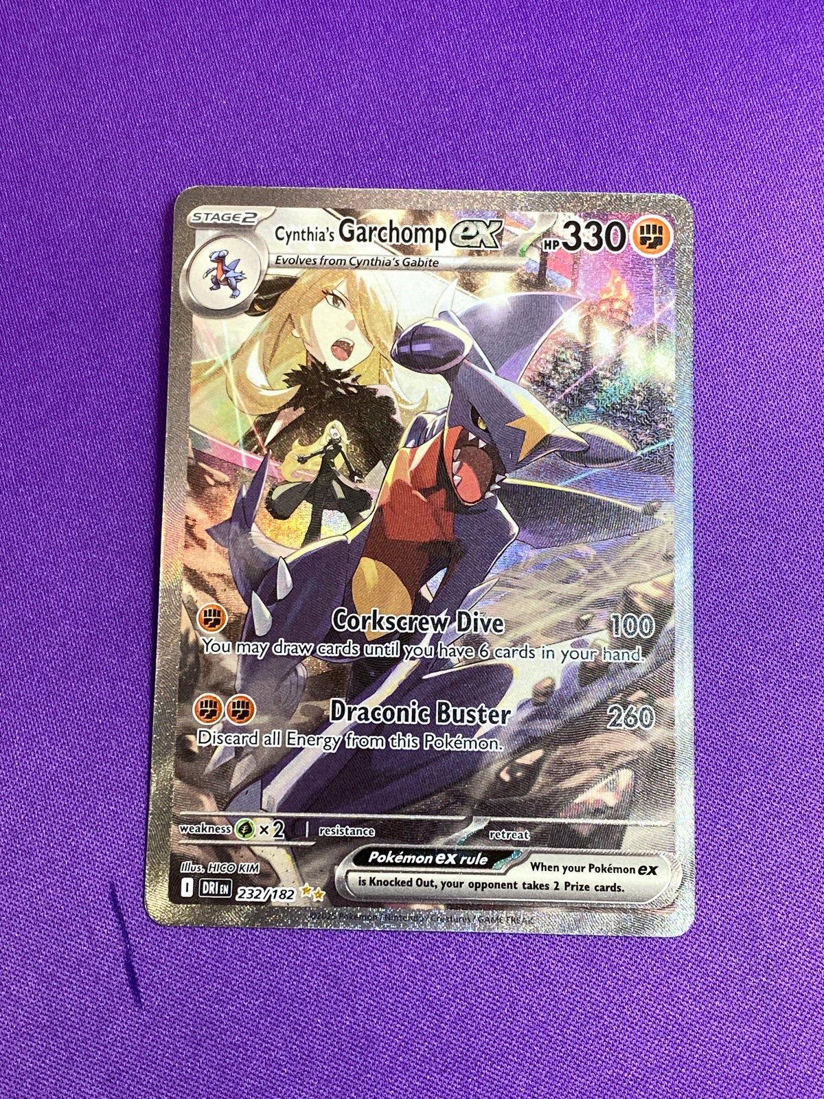 Cynthia's Garchomp ex - 232/182 Special Illustration Rare Holofoil (Cabinet-NM)
