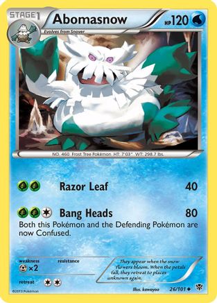 Abomasnow (26)/101 Uncommon Reverse Holofoil