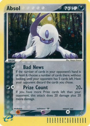 Absol (1)/97 Holo Rare Reverse Holofoil