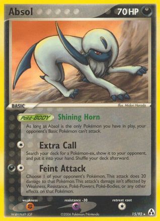 Absol (15)/92 Rare Reverse Holofoil