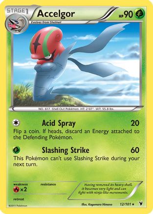 Accelgor (12)/101 Rare Reverse Holofoil