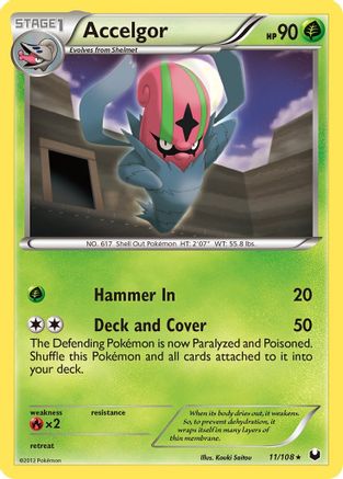 Accelgor (11)/108 Rare Reverse Holofoil