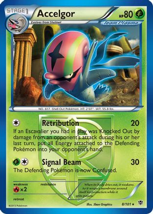 Accelgor (Team Plasma) (8)/101 Rare Reverse Holofoil