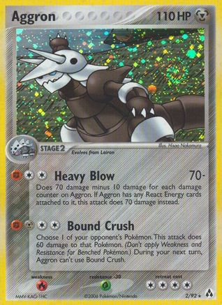 Aggron (2)/92 Holo Rare Holofoil
