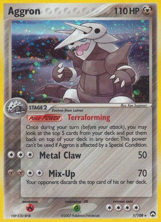 Aggron (1)/108 Holo Rare Reverse Holofoil